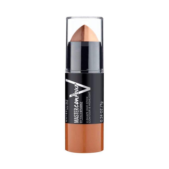 Maybelline New York Makeup Facestudio Master Contour V-Shape Duo Stick  Medium Shade Contour Stick 0.24 oz