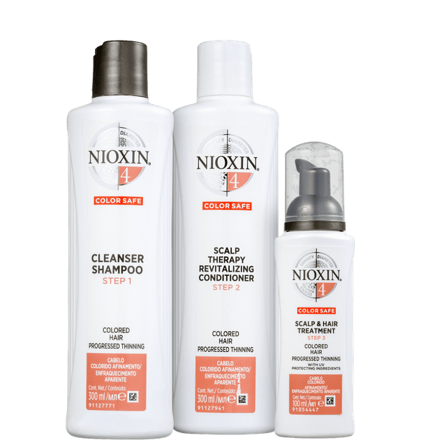 Nioxin-Kit-System-4-Shampoo-30ml---Condicionador-300ml---Tratamento-de-Couro-Cabeludo-100ml
