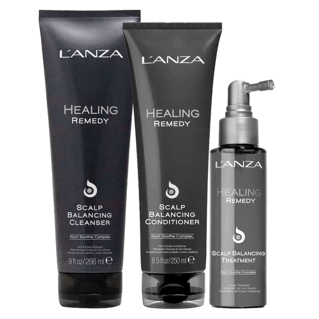 Kit L'Anza Complete Re-Balance - Shampoo 266ml + Condicionador 250ml + Leave-in de Tratamento 100ml