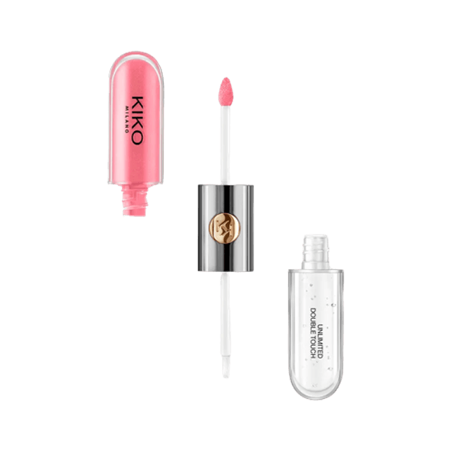 Kiko-Unlimited-Double-Touch-111-Satin-Pink-Camellia---Batom-Liquido-Luminoso