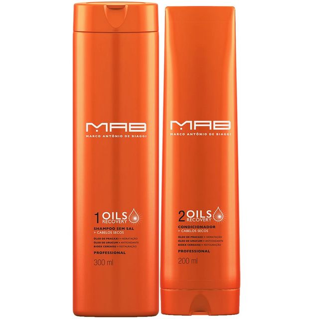 MAB Kit Marco Antônio de Biaggi Oils Recovery Shampoo 300ml + Condicionador 200ml
