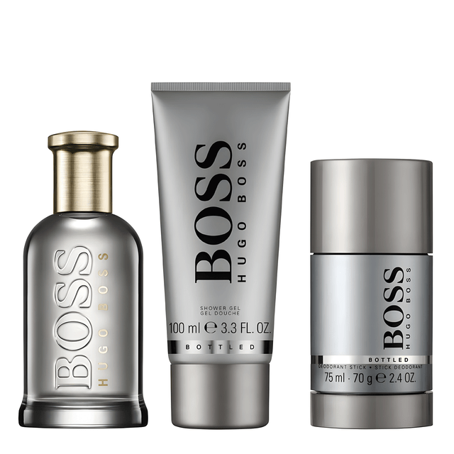 Kit Hugo Boss Bottled Masculino Eau de Parfum 100ml + Shower Gel 100ml + Deo 75ml