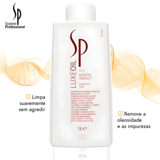 Wella Professionals SP Luxeoil Keratin Protect Shampoo donna 200 ml