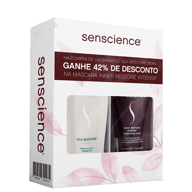 Kit Senscience - Shampoo Silk Moisture 280ml + Máscara Inner Restore Intensif 150ml