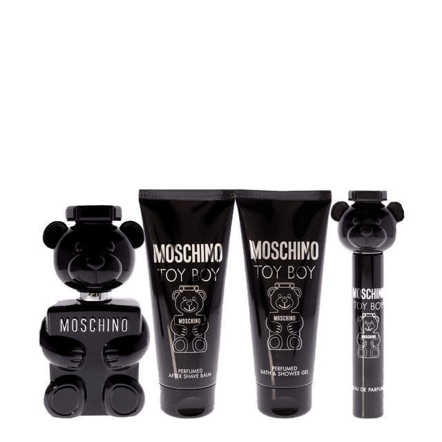 Kit Moschino Toy Boy For Men - Eau De Parfum 100ml + Miniatura 10ml + Shower Gel 100ml + Body Lotion 100ml